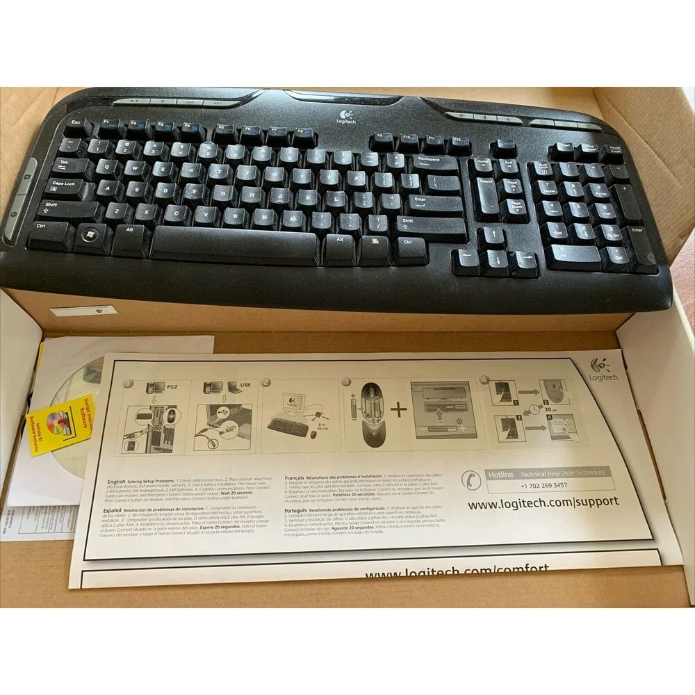LOGITECH Cordless‎ Desktop EX110 Wireless Keyboard KEYBOARD - No Mouse